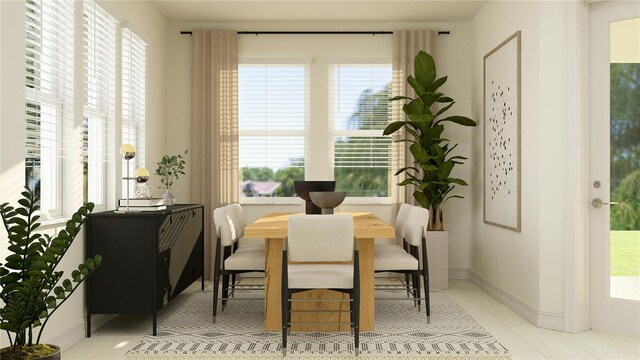 dining area with a healthy amount of sunlight