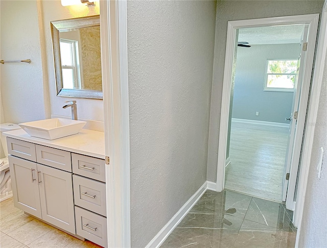 bathroom with vanity