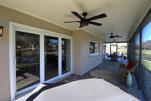 view of sunroom