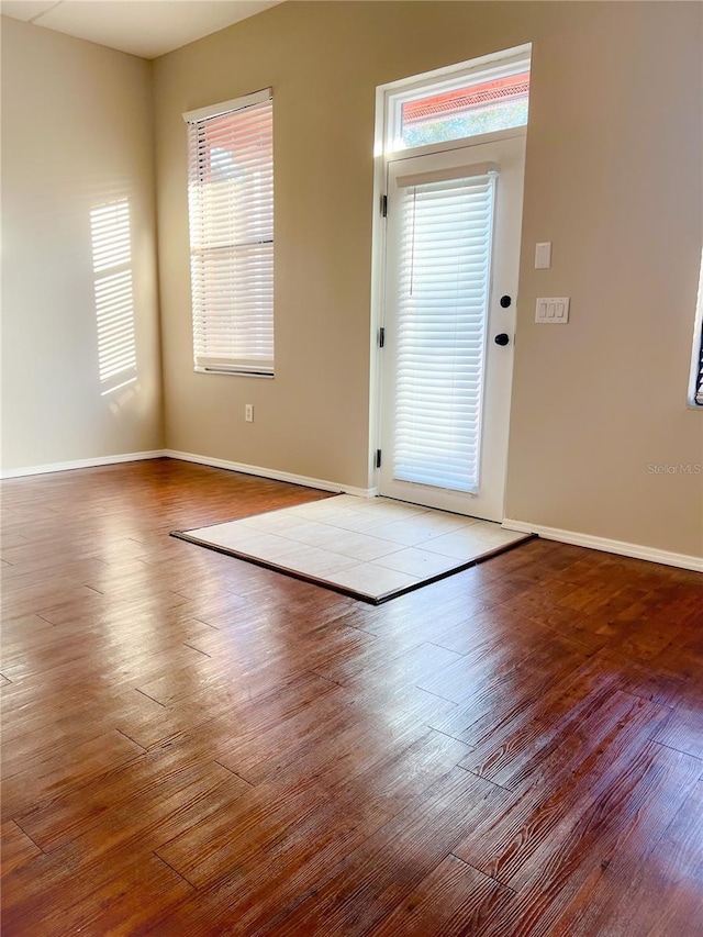 doorway to outside with light hardwood / wood-style flooring