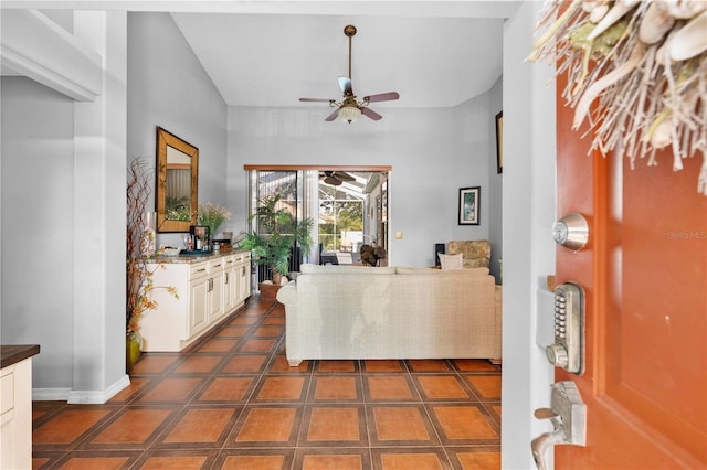 13542 Summerwood Ct, Hudson, FL 34667 - tiled foyer with ceiling fan