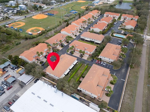 birds eye view of property featuring a residential view