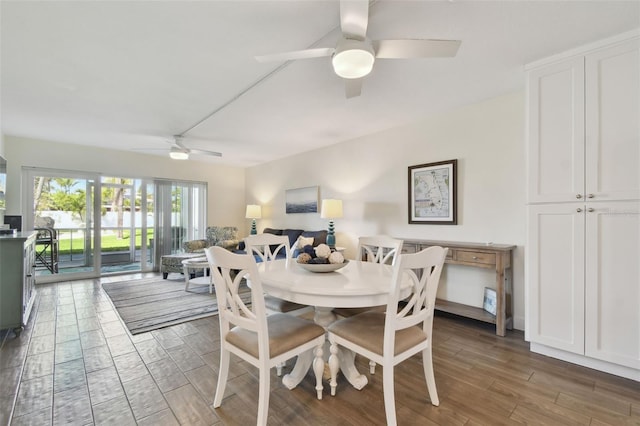 3717 46th Ave S Unit 7, Saint Petersburg, FL 33711 - dining space with ceiling fan