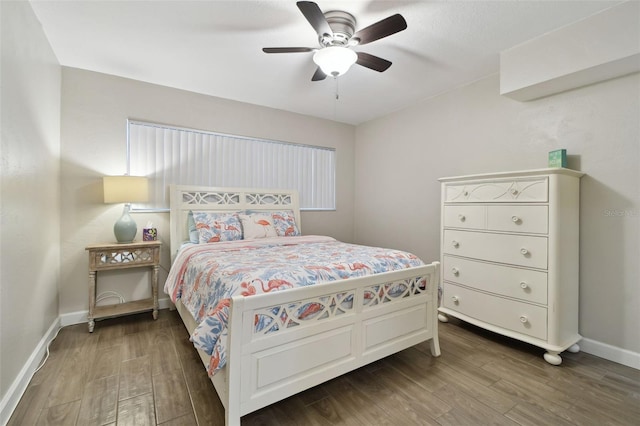 3717 46th Ave S Unit 7, Saint Petersburg, FL 33711 - bedroom with ceiling fan and wood-type flooring