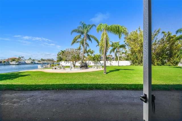 3717 46th Ave S Unit 7, Saint Petersburg, FL 33711 - view of property's community with a water view and a lawn