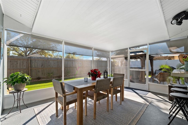 view of sunroom