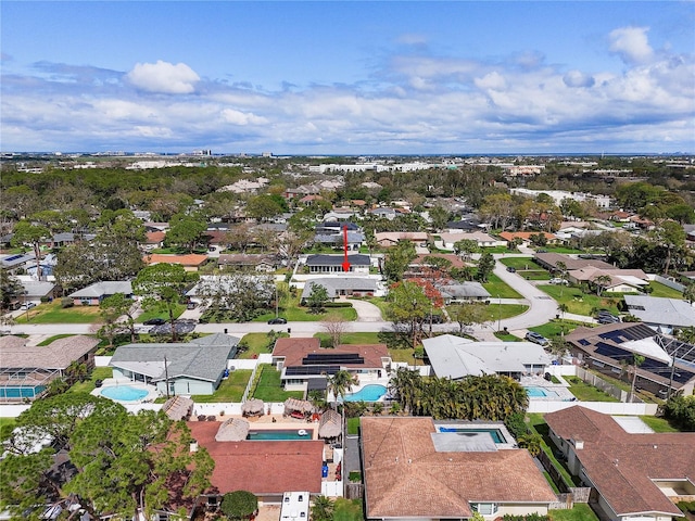 aerial view featuring a residential view