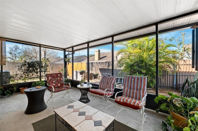 view of sunroom / solarium