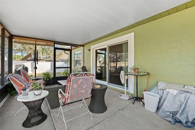 view of sunroom / solarium