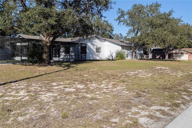 exterior space with a yard