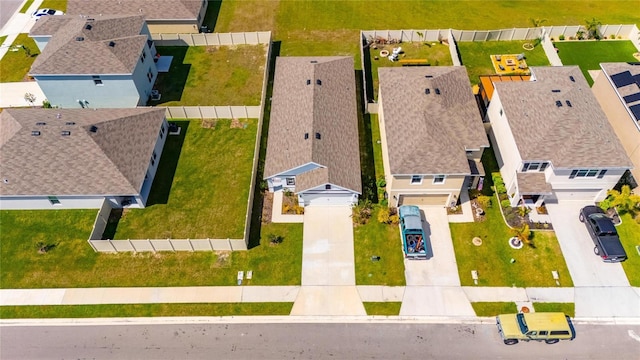 aerial view featuring a residential view