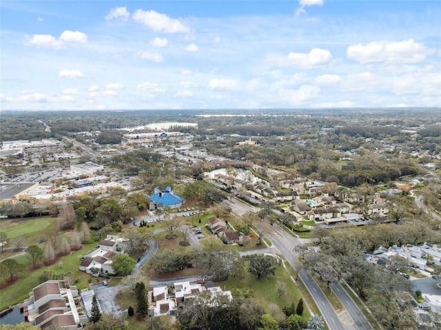 aerial view with a residential view