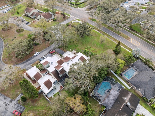 aerial view with a residential view