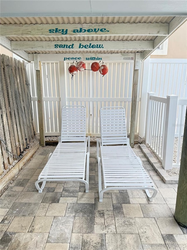 view of patio / terrace with fence