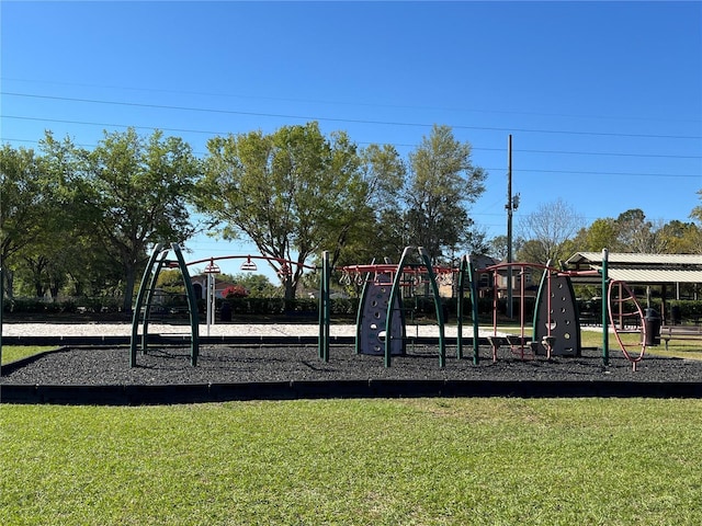 community playground featuring a yard