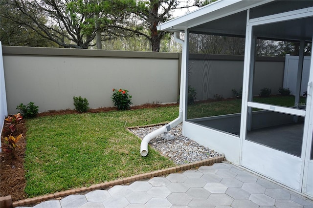 19432 Haskell Pl, Land O Lakes, FL 34638 - view of yard with a sunroom
