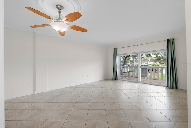 1200 N Shore Dr NE Unit 102, Saint Petersburg, FL 33701 - tiled spare room with ceiling fan and baseboards