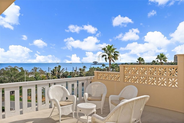 1200 N Shore Dr NE Unit 102, Saint Petersburg, FL 33701 - balcony featuring a water view