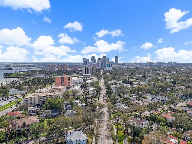 1200 N Shore Dr NE Unit 102, Saint Petersburg, FL 33701 - birds eye view of property featuring a water view and a city view