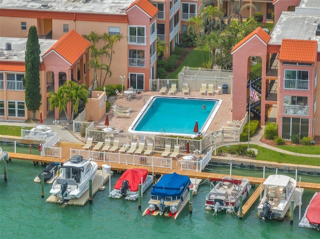 pool featuring a water view