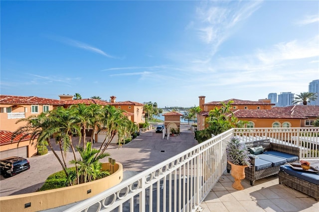 balcony featuring outdoor lounge area