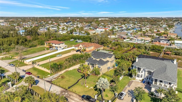 aerial view with a residential view