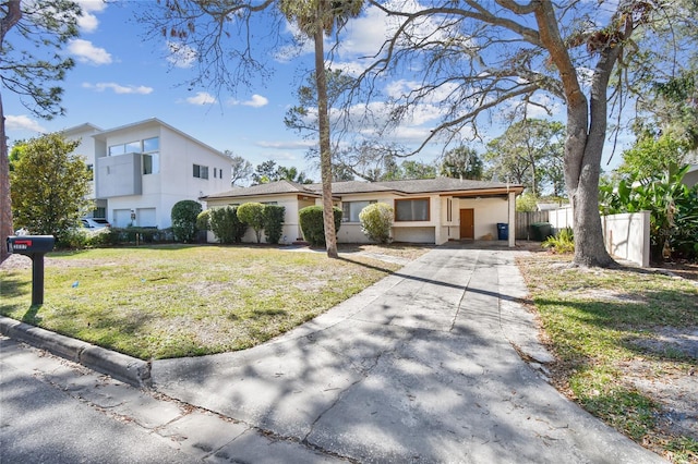 view of front of home with a front yard