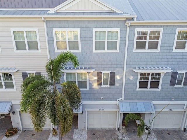 view of property with a garage