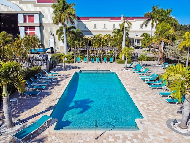 view of pool with a patio