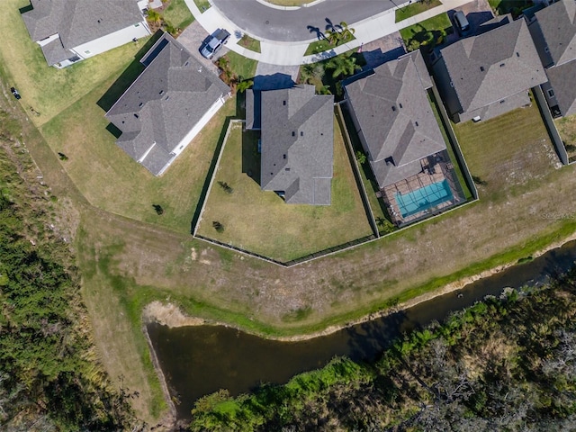 bird's eye view with a residential view