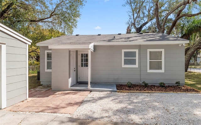 view of front of property with a patio area