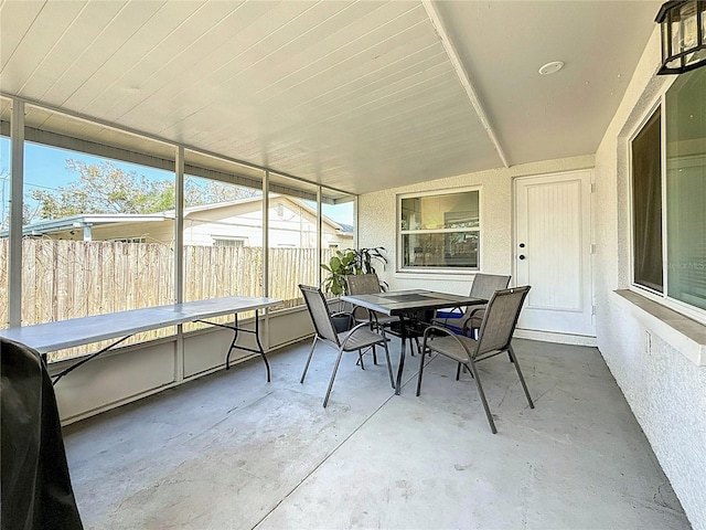 view of sunroom / solarium