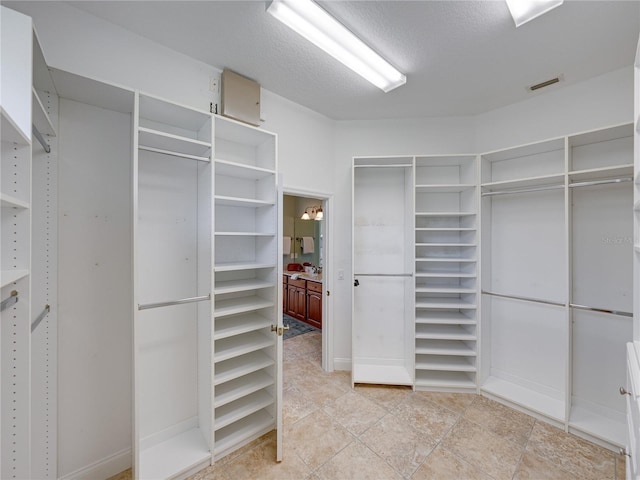 view of walk in closet