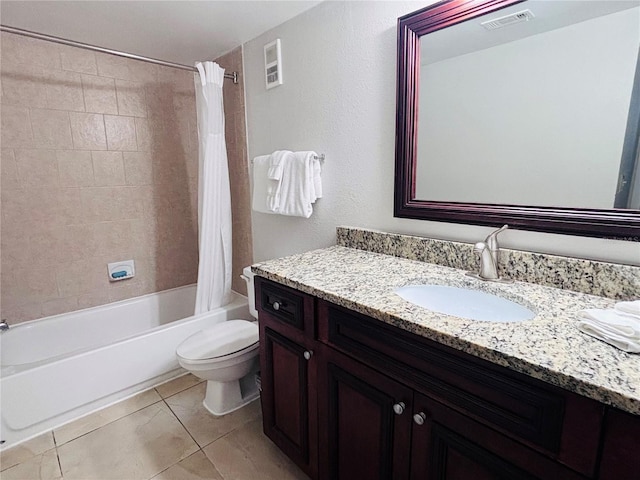6337 Parc Corniche Dr Unit 2101, Orlando, FL 32821 - bathroom with toilet, vanity, shower / tub combo, and tile patterned floors