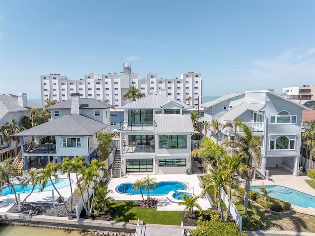 8505 Blind Pass Dr, Treasure Island, FL 33706 - bird's eye view of a pool