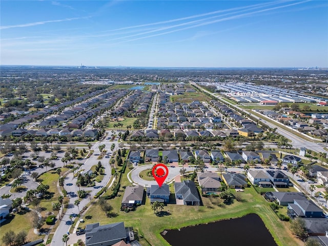 bird's eye view with a residential view