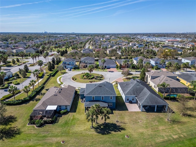 aerial view featuring a residential view