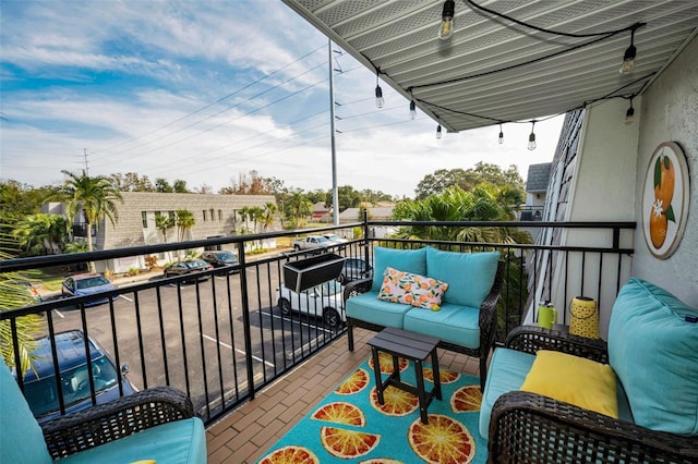 balcony with an outdoor living space