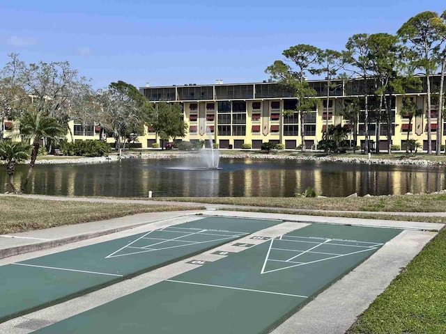 view of property's community featuring a water view