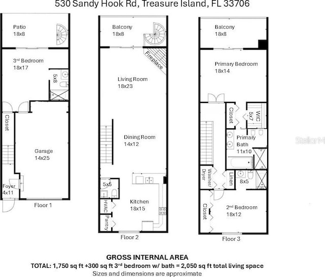 530 Sandy Hook Rd, Treasure Island, FL 33706 - floor plan