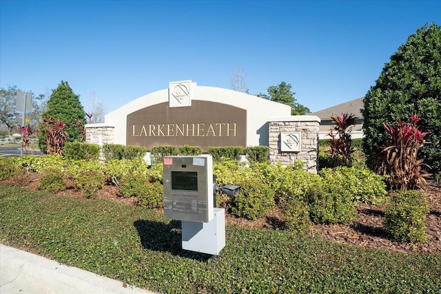 view of community sign