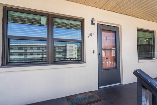 view of doorway to property