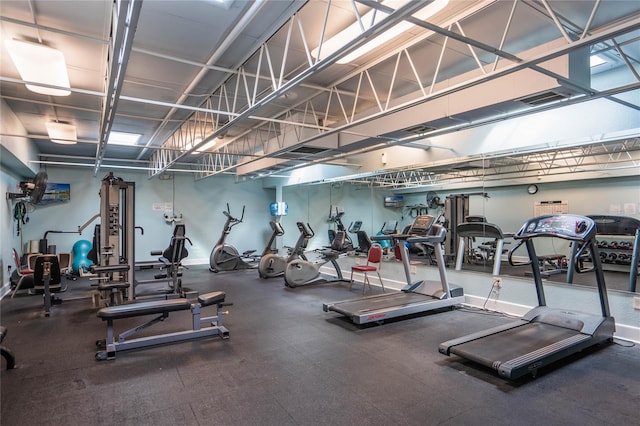 view of exercise room