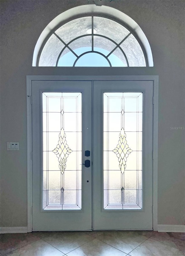 2015 Golf Manor Blvd, Valrico, FL 33596 - tiled foyer with french doors and baseboards