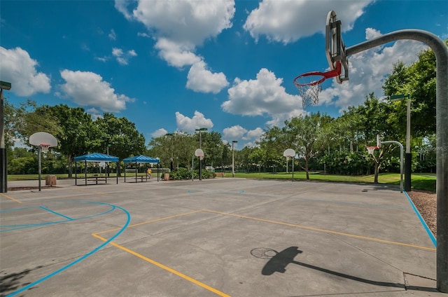 view of sport court featuring community basketball court