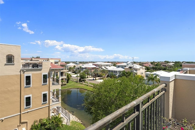 water view featuring a residential view