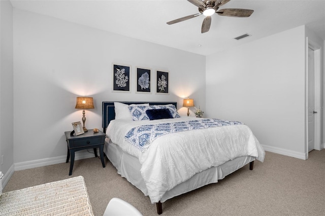 6411 Mayra Shores Ln, Apollo Beach, FL 33572 - carpeted bedroom with baseboards and ceiling fan