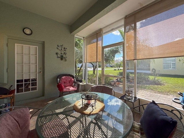 view of sunroom / solarium