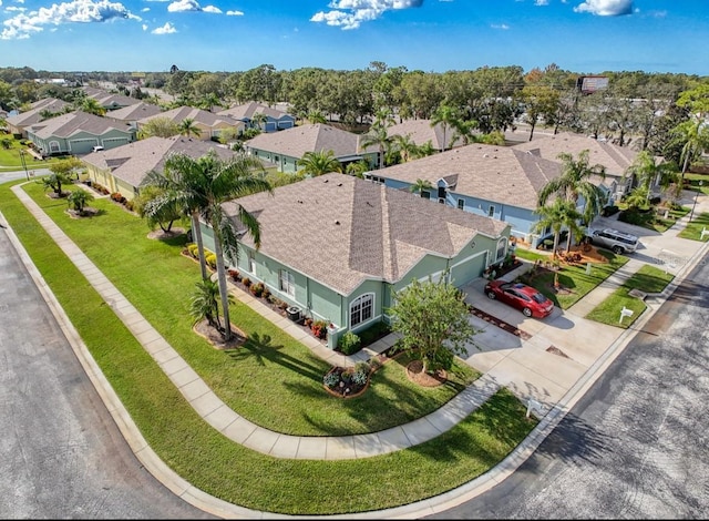 bird's eye view featuring a residential view