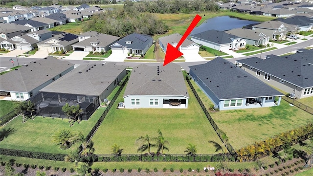 drone / aerial view featuring a residential view